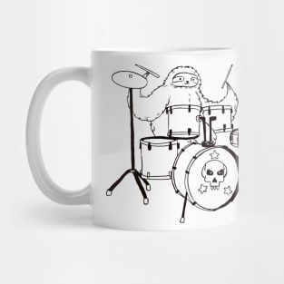 Black Line Drum Set Sloth Mug